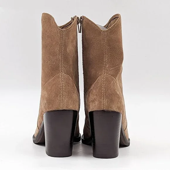 Jeffrey Campbell Women Jolena Natural Suede Western Pointy Boots size 6 - Picture 8 of 12